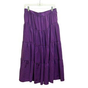 Vintage Handmade Purple Tiered Maxi Shirt Size M Cottage Witch Vibe